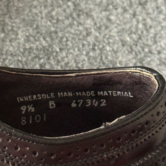 British Walkers Custom Burgundy Wingtip Brogue Dress Shoes 9.5 B Leather Oxford main image 6